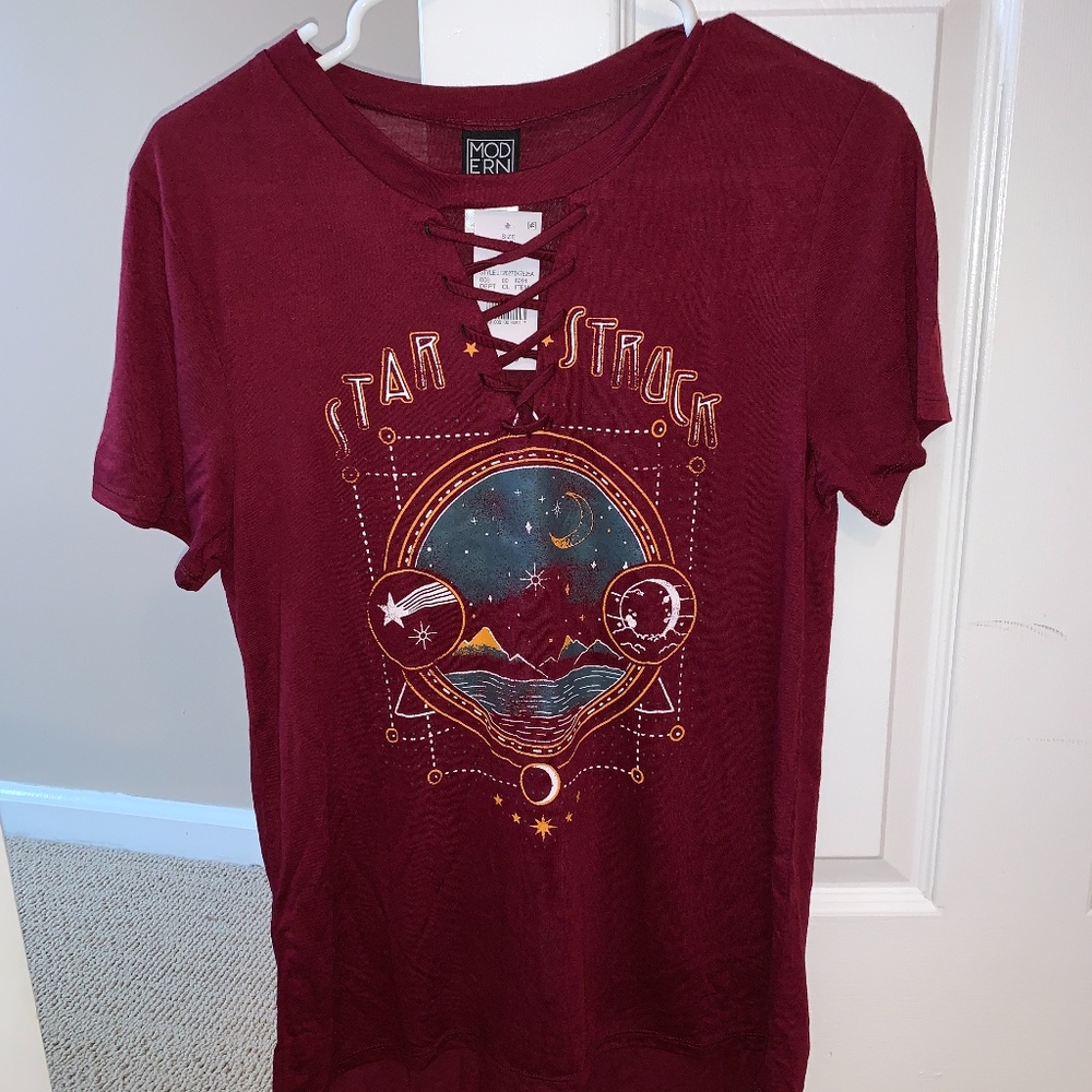 Lace Up Graphic Tee